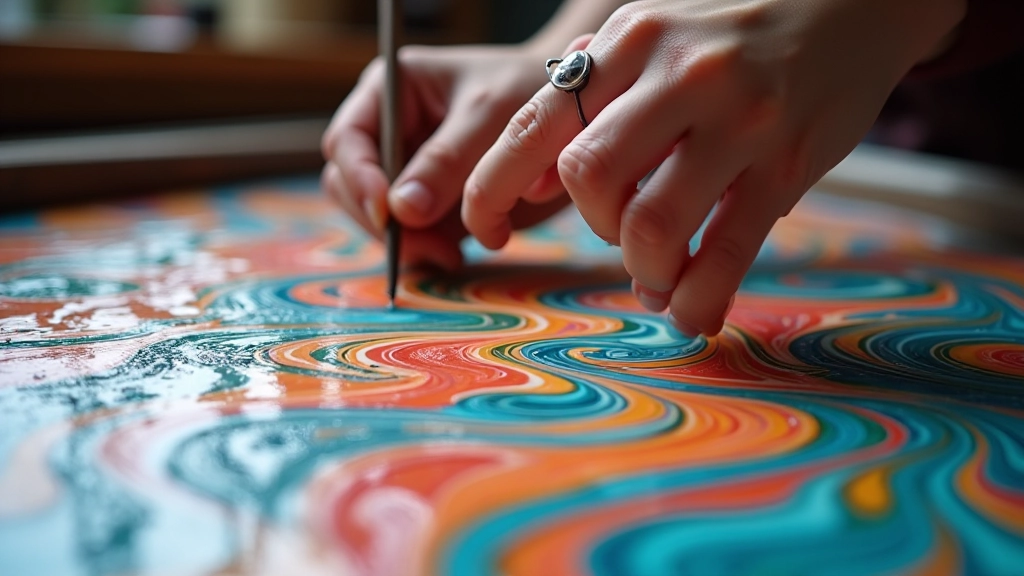 Ebru marbling workshop demonstration